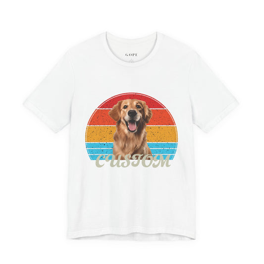 Custom Retro Goldenf T-Shirt – Personalized Dog Lover Tee